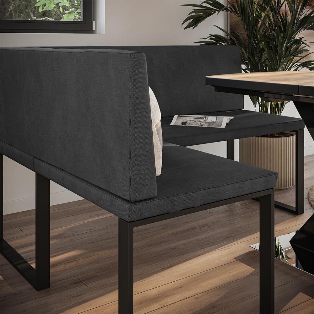 Vicco Banco de Comedor Ravon, Antracita, 120 x 150 cm, Apto como Banco de Comedor para cocinas y Zonas de Comedor