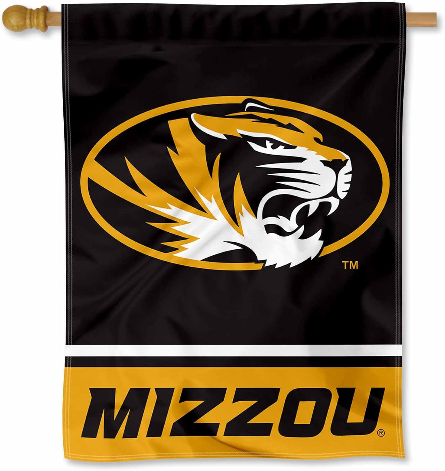 Missouri Tigers Wordmark Logo House Flag Banner