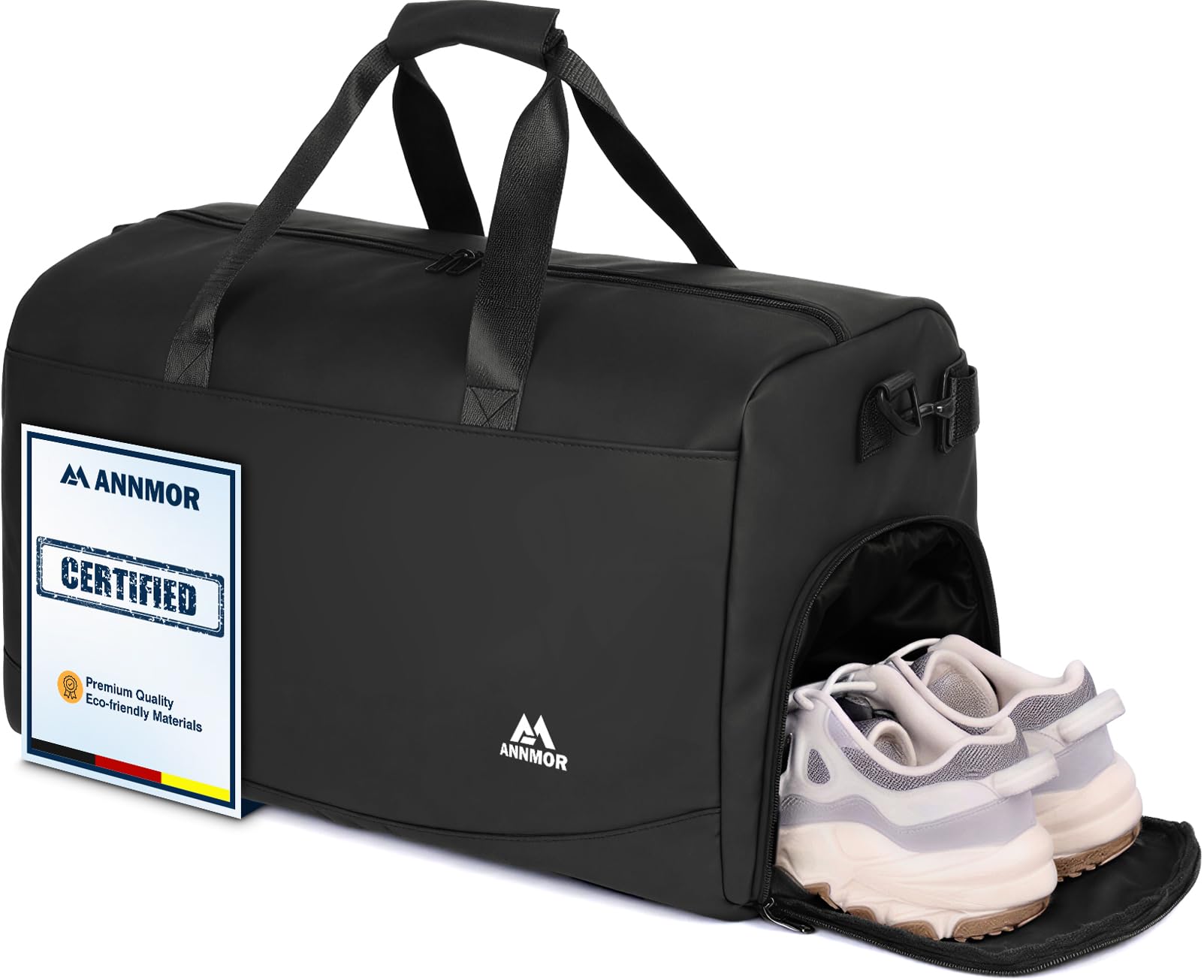 Bolsa Deporte Hombre, 57L Gym Bag con Compartimento para Zapatos y Separación Húmedo/Seco