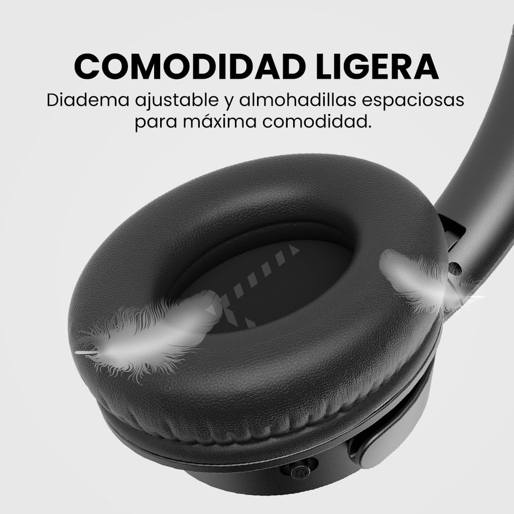 Avantree Ensemble – Auriculares Inalámbricos TV Televisión para Personas Mayores con Clear Voice, Diseño Cómodo, Base de Carga, 35h de Autonomía, Funcionan con TV con Salida óptica/AUX y Bluetooth
