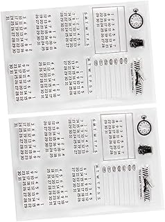 Angoily 2Juegos Sellos Transparentes De Scrapbooking De Sellos DIY Para Diario y Planificadores Semanales De Usar y Limpiar Reutilizables Perfectos
