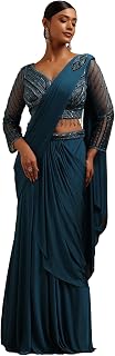 Soch Womens Spandex Solid Ready To Wear Saree Price In India