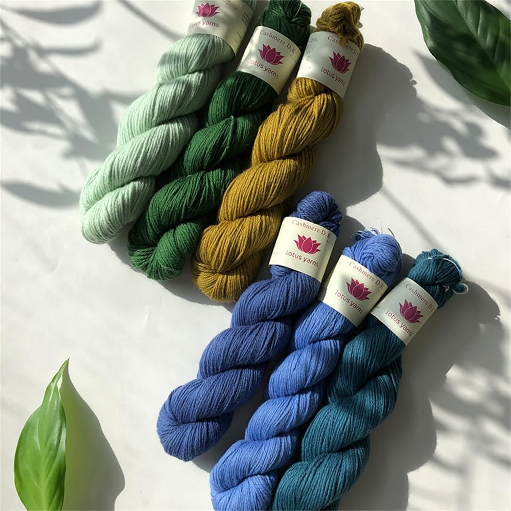Lotus Yarns 1X55g Hank 100% Mongolian Cashmere DK Weight Hand Knitting Mid Thick Yarn 13 - Periwinkle