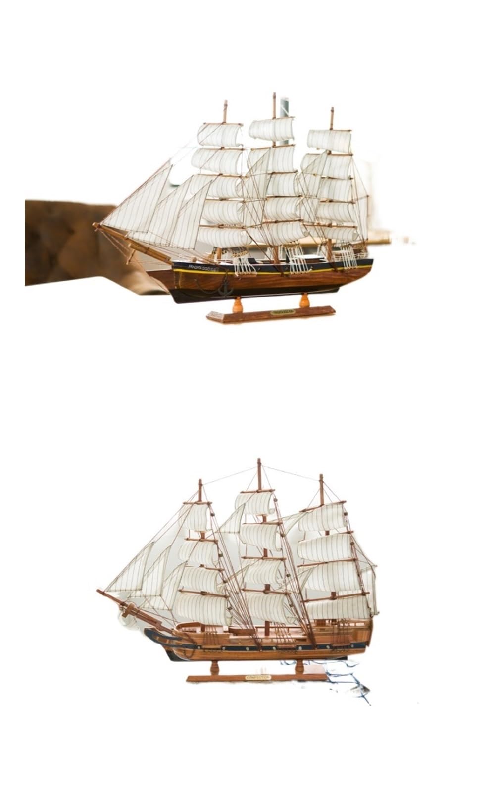 木製セーリングボートモデル 約120cm Amazon.co.jp: 60cm大型3D木製ヨットモデルクラフトおもちゃセーリング