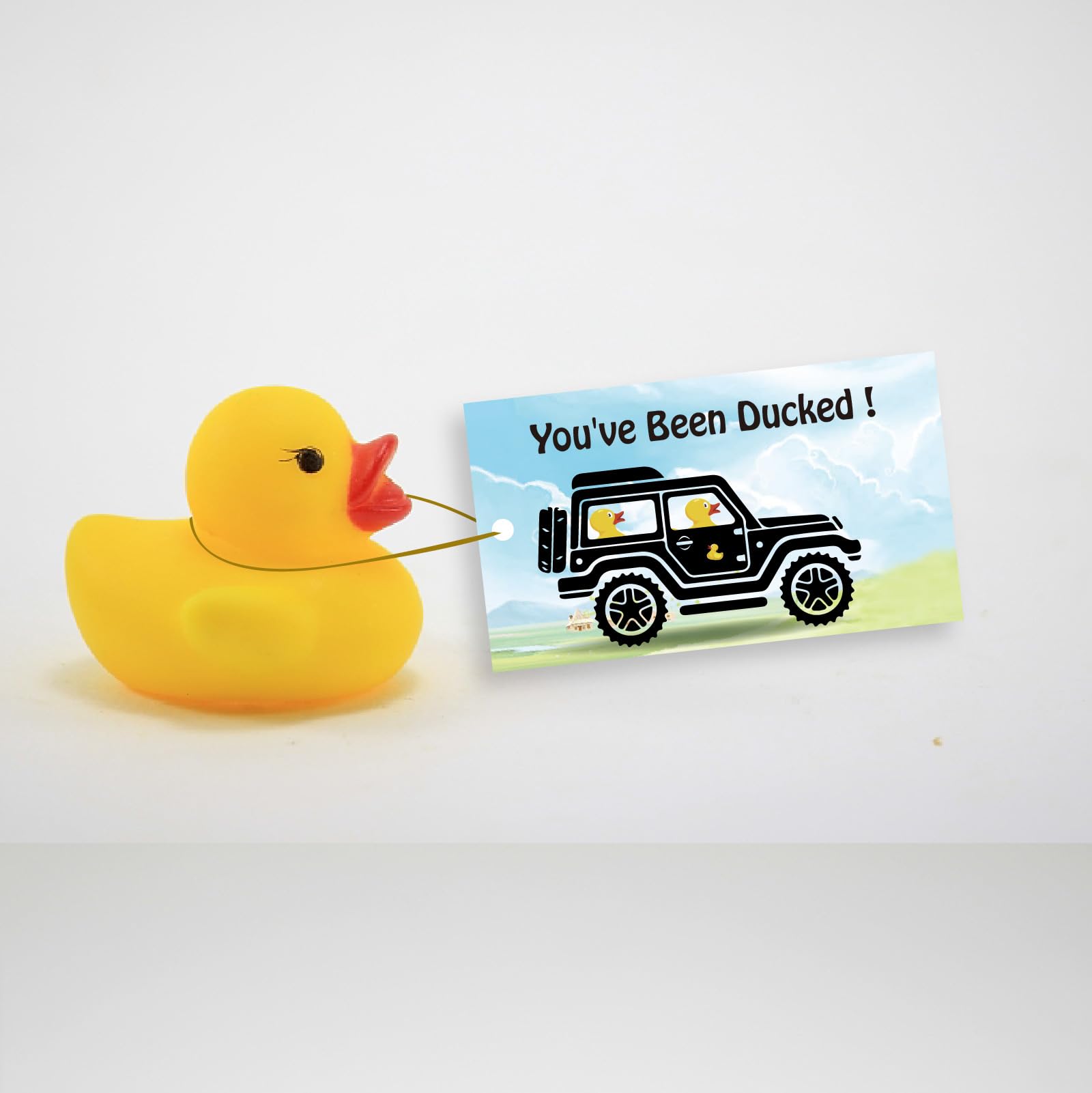 Texas Ente Karten – 50 Stück, „You've Been Ducked!“ Anhänger, 8,9 X 5,1 Cm, Für SUV-Spiel