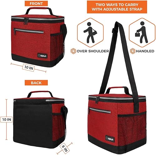 Miniatura 4 de OPUX Lonchera extra grande aislada para hombres y mujeres, bolsa de almuerzo para el trabajo, enfriadora suave a prueba de fugas para adultos, cubo