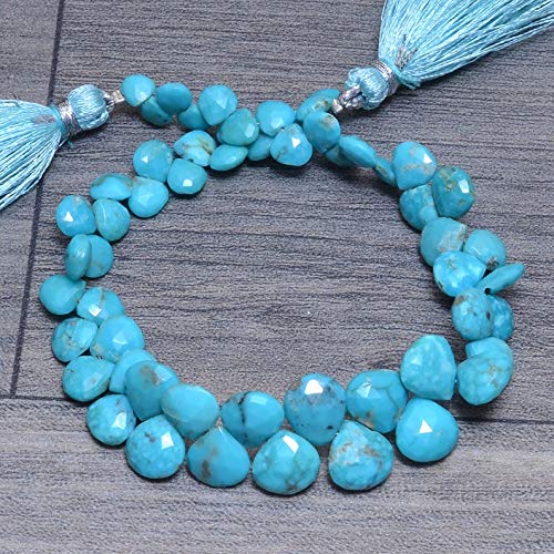 Turquoise de l'Arizona pierres précieuses facettées briolette haut de gamme pour création de bijoux