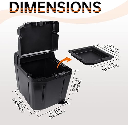 Miniatura 4 de Caja de almacenamiento en seco para debajo del asiento compatible con Polaris Ranger XP 1000 2018-2025, doble contenedor de repuesto para #2882910