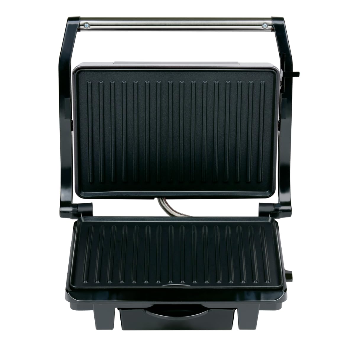 alpina Croque Monsieur 230V/1000 W, urządzenie do pieczenia, warzywa, chleb i mięso, powłoka nieprzywierająca, pojemnik na odpady, czarny/czerwony