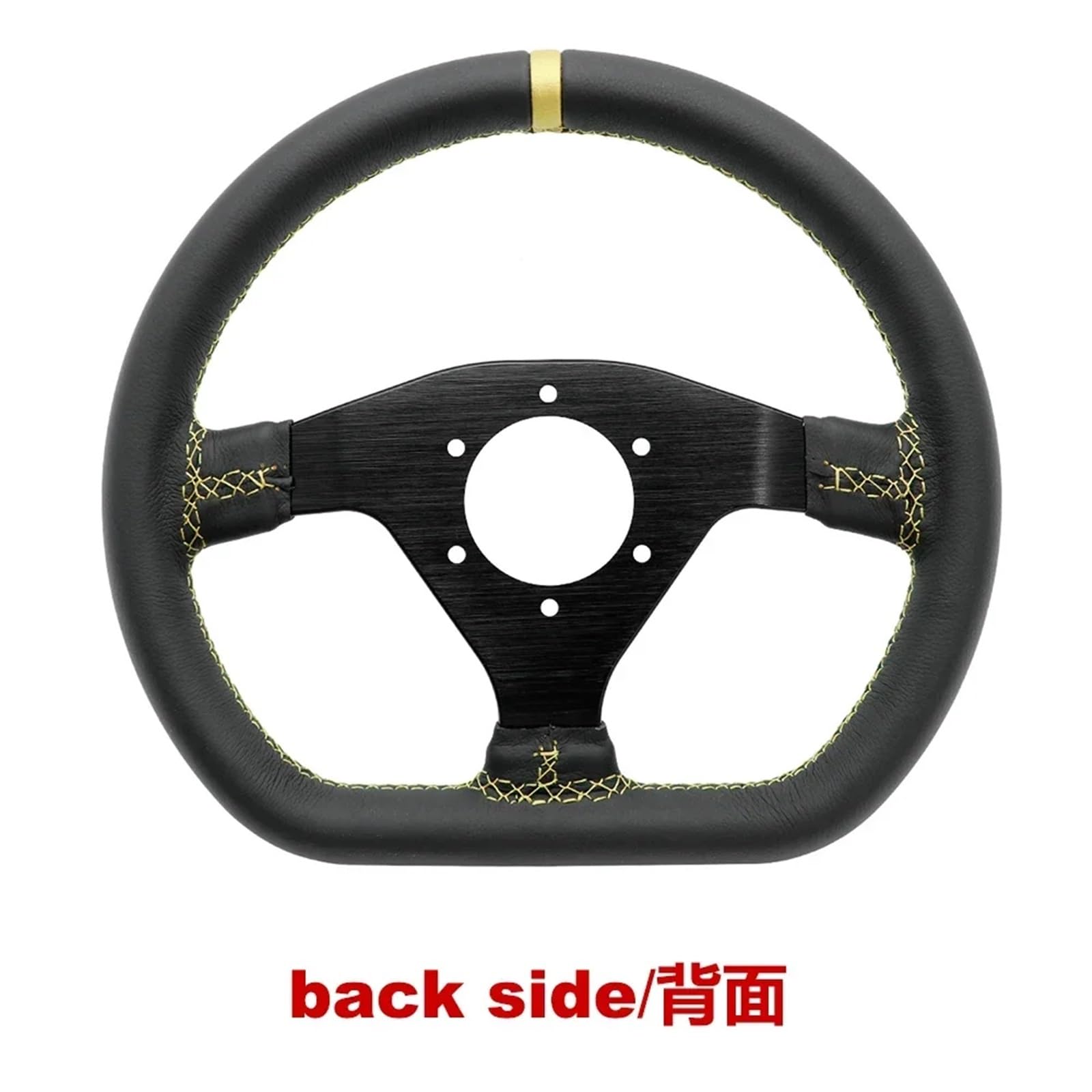 Volante da corsa Volante sportivo da corsa in pelle stile D 11,8 pollici/300 mm per corsa rallye