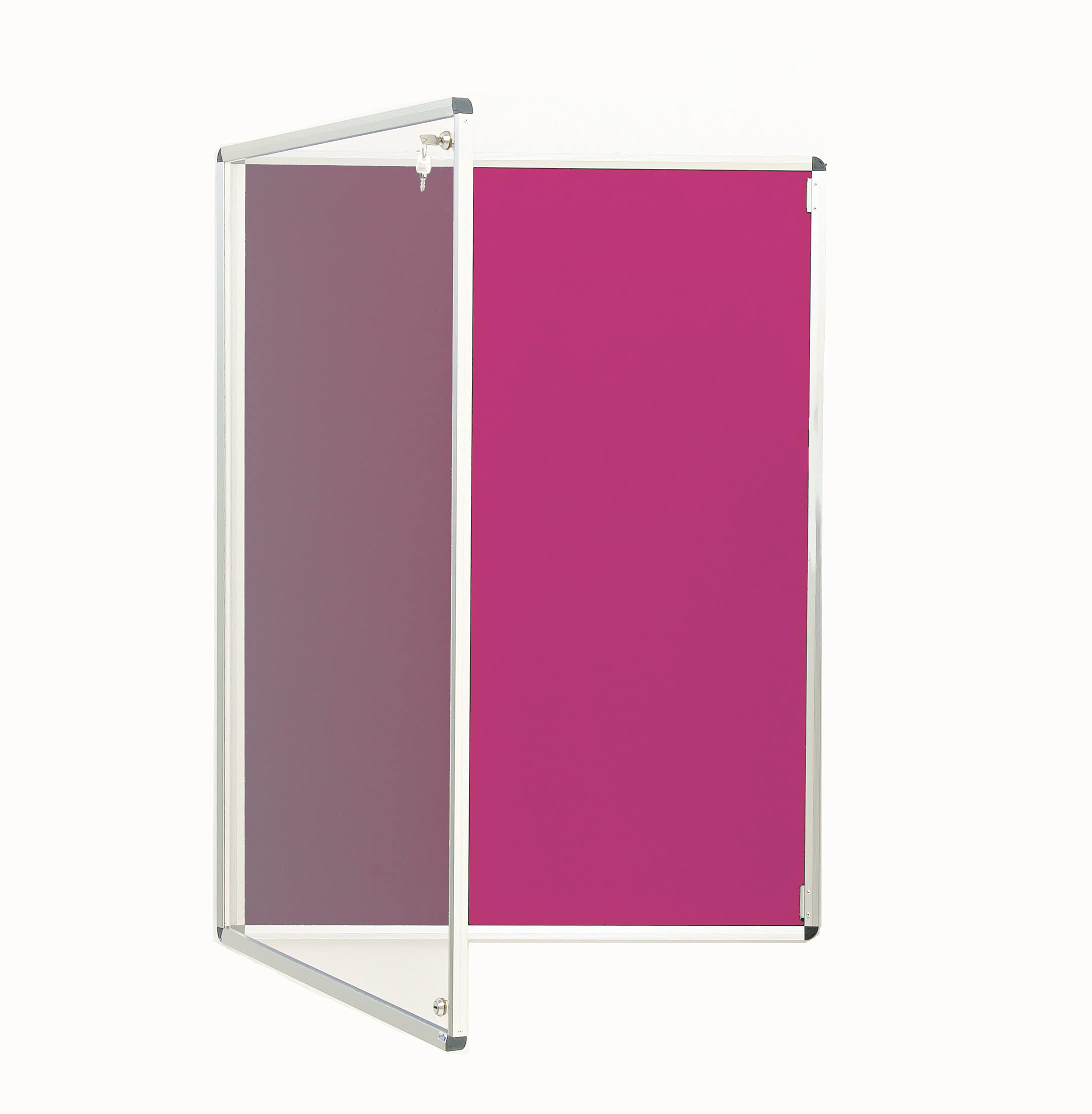 Lilac Fully Fire Retardant Lockable Notice Board [2 Locks] - Tamperproof Display Board [14 Colours] [6 Sizes]