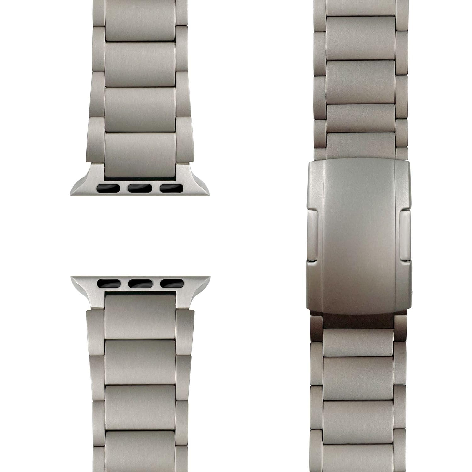 NALIA Argon Titan pasek kompatybilny z Apple Watch Series Ultra/SE/10/9/8/7/6/5/4/3/2/1, lekki, metalowy pasek zamienny z składanym zapięciem, 38/40/41/42 mm i 42/44/45/46/49 mm