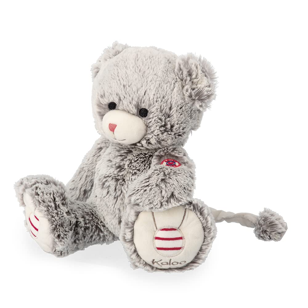 Kaloo - Rouge Kaloo, Szary Miś Mae Teddy Prestige Musical 31 cm, Miś Miękki Futro, Duoo Baby, Relaksująca Melodia La Lu, Zranione Nogi, Od urodzenia, K223004