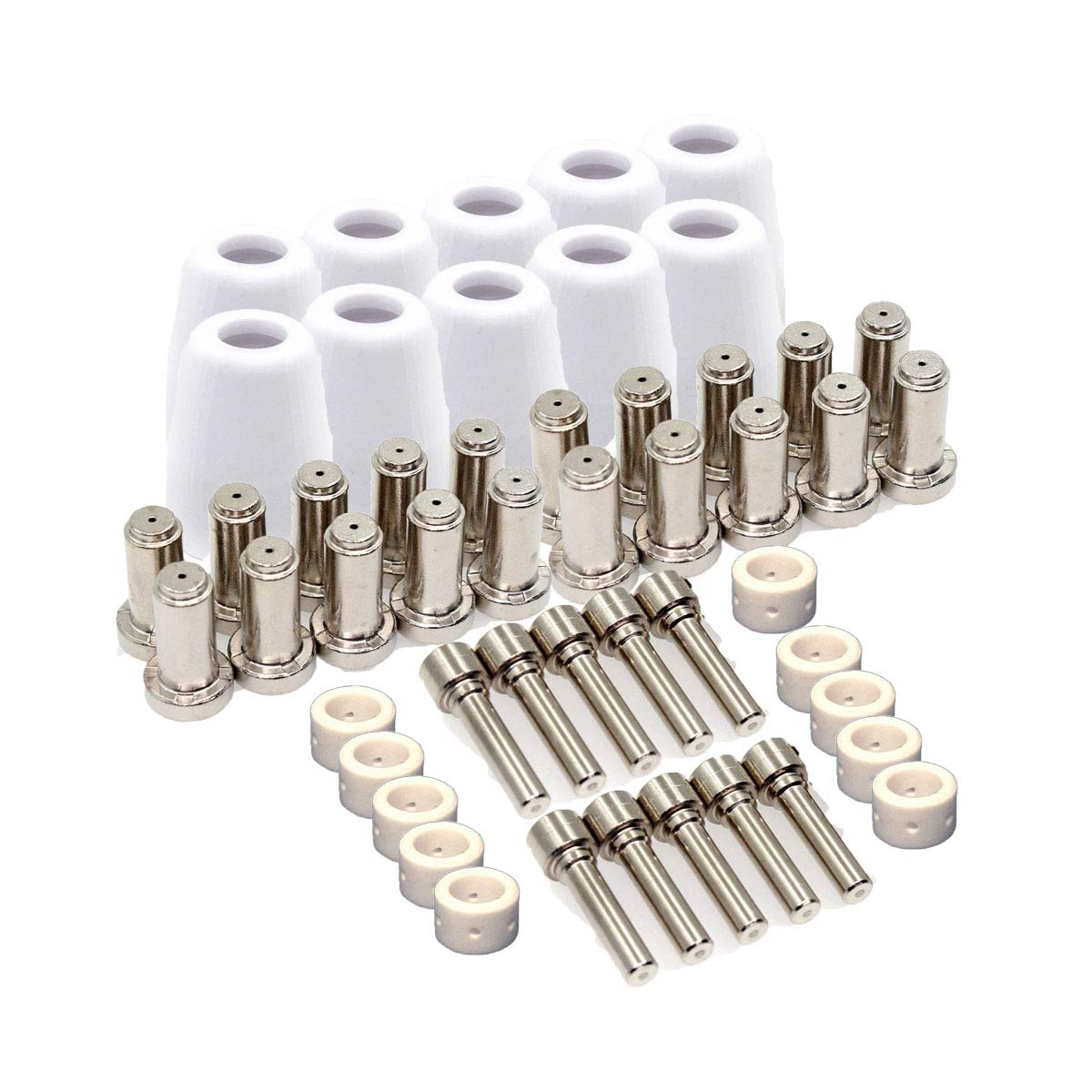 Plasma Electrode Tip XT Shield Cup Ring Kit 1.17mm 0.046in for PCM-500i Plasma Cutter PT-31XL Torch 50pcs