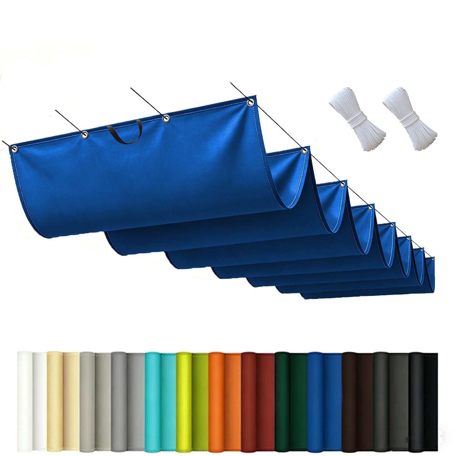 Voile d'ombrage 95% UV étanche avec œillets pour une terrasse au sec