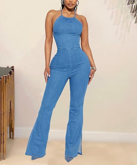 CLANE BACK OPEN DENIM JUMPSUIT 0サイズ CLANE BACK OPEN DENIM JUMPSUIT 0サイズ