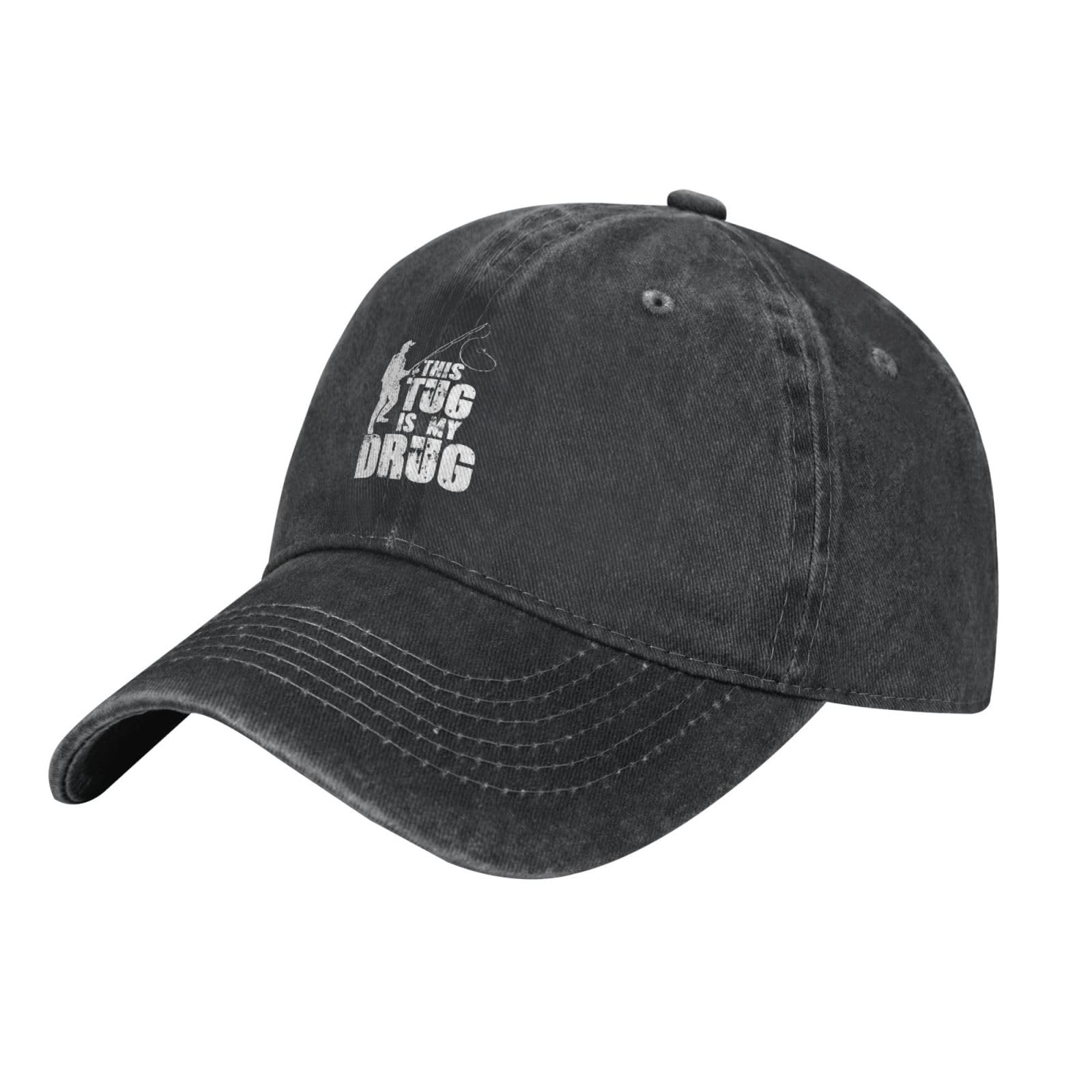 KWQDOZF This Tug is My Drug Baseball Cap for Men Women Hats Cotton Trucker Caps Adjustable Dad Hat Black