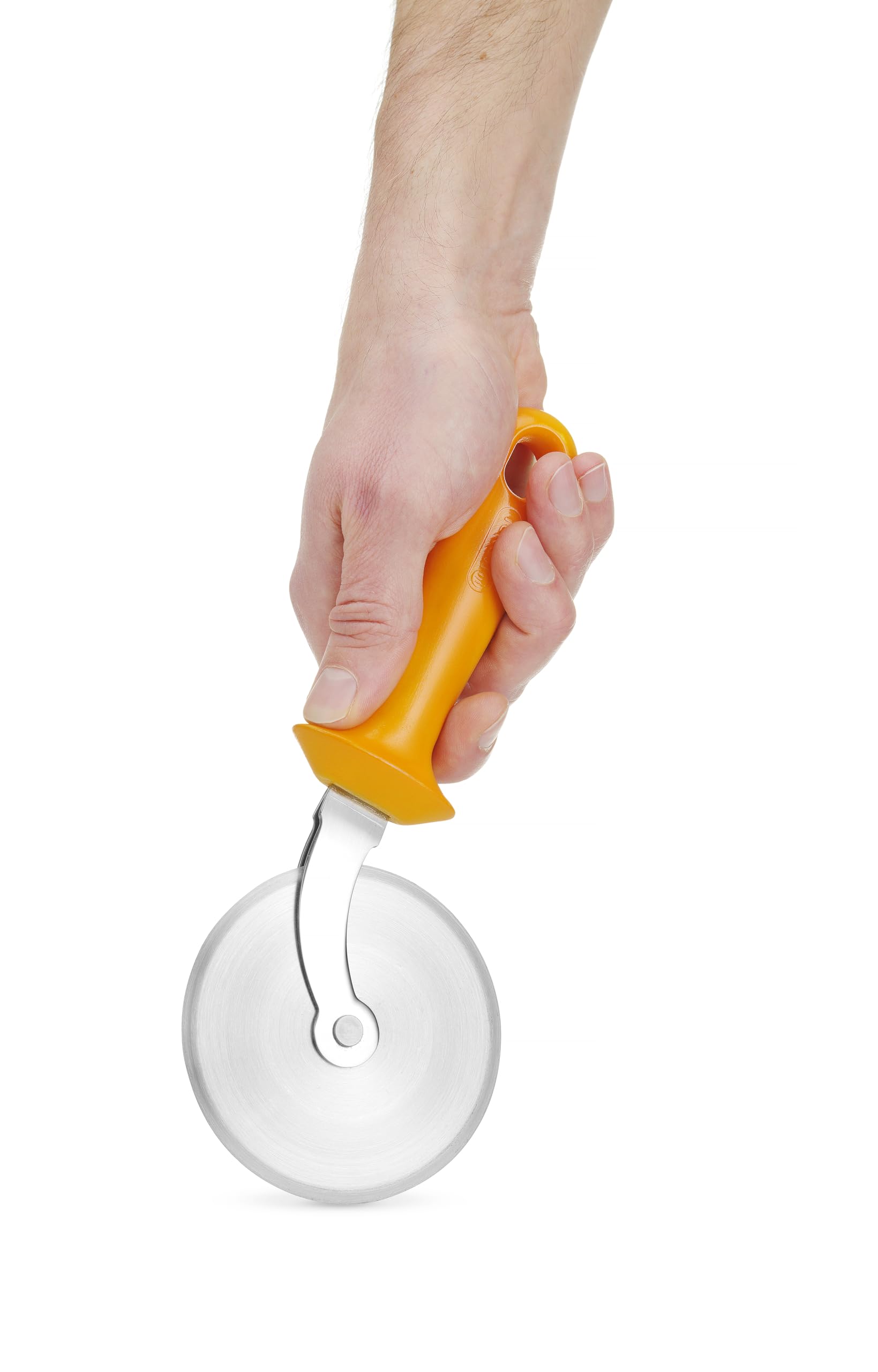HENDI Rotella tagliapizza professionale, per uso intensivo, lama grande e affilata in acciaio inox, impugnatura in polipropilene, tagliapizza, ø97x240mm, arancione