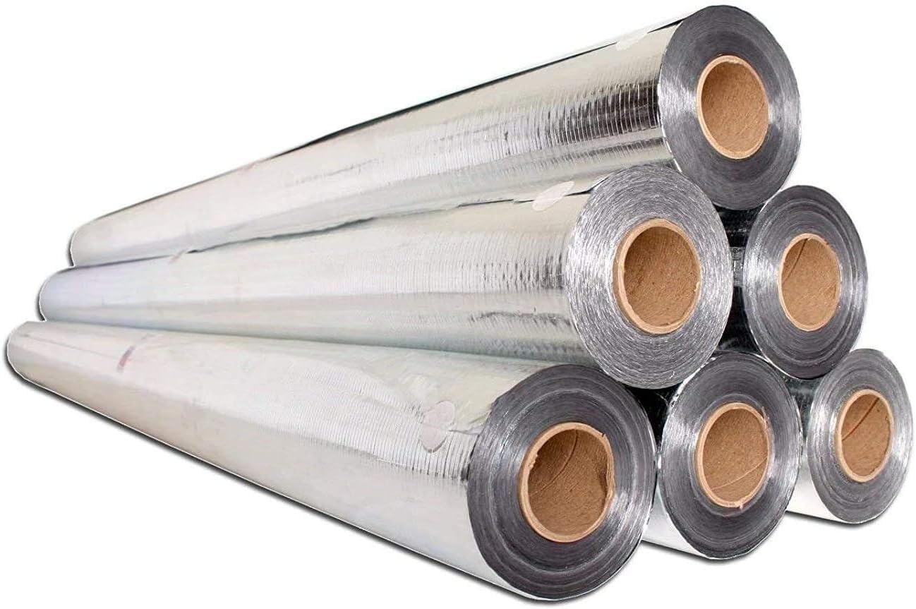 SuperShield Radiant Barrier Insulation - Aluminum Reflective Roll, 1000 Sq Ft (250FT x 4FT), Double Sided, Perforated, Industrial Heat Shield House Wrap
