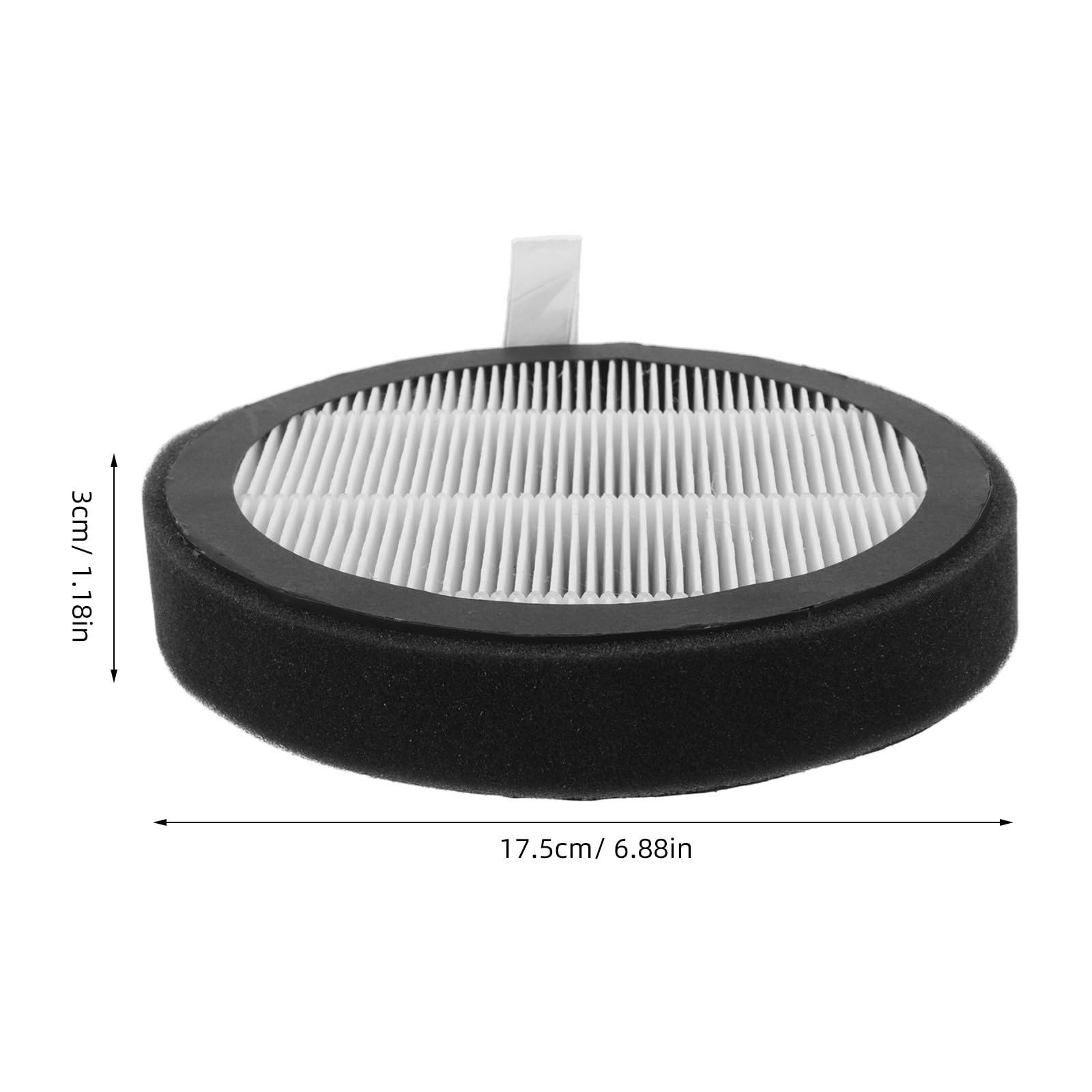 Aktivkohlefilter Rund für Lüftungsanlagen mit Schwammmaterial Schwarz Absorbiert Rauch Staub und Gerüche Einfacher Wartungsfilter für Küchen und Raucherbereiche