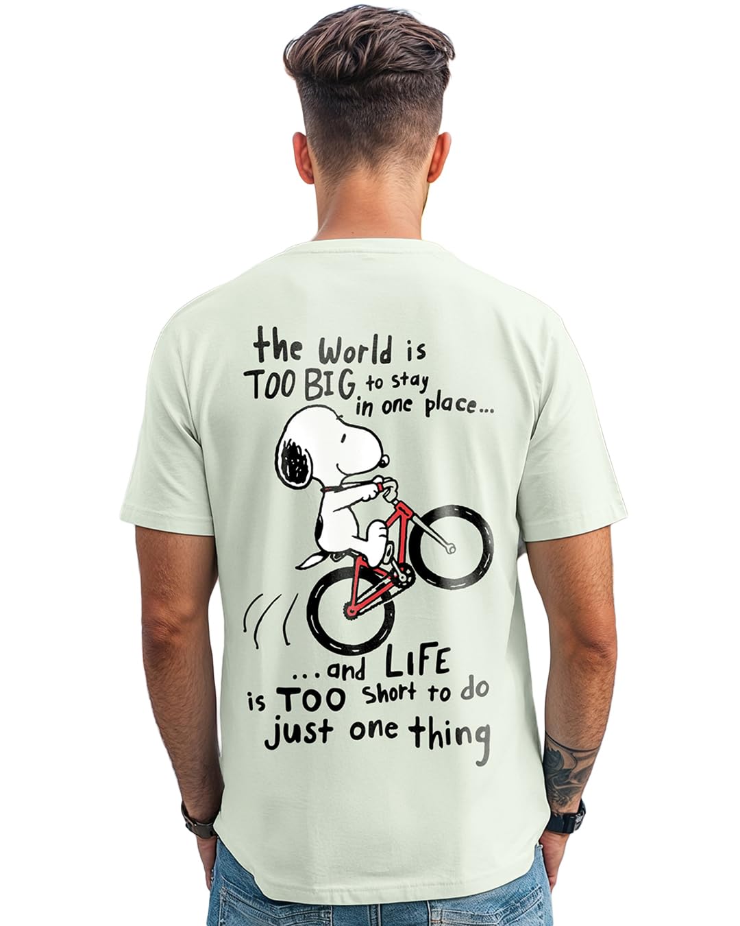 Sponsored Ad - X Peanuts Men's Cotton Graphic Print Regular Fit Half Sleeve Round Neck T-Shirt | Tshirt for Man | Tshirt for Men Cotton | Tshirts for Men Stylish | Casual Wear | Street Wear