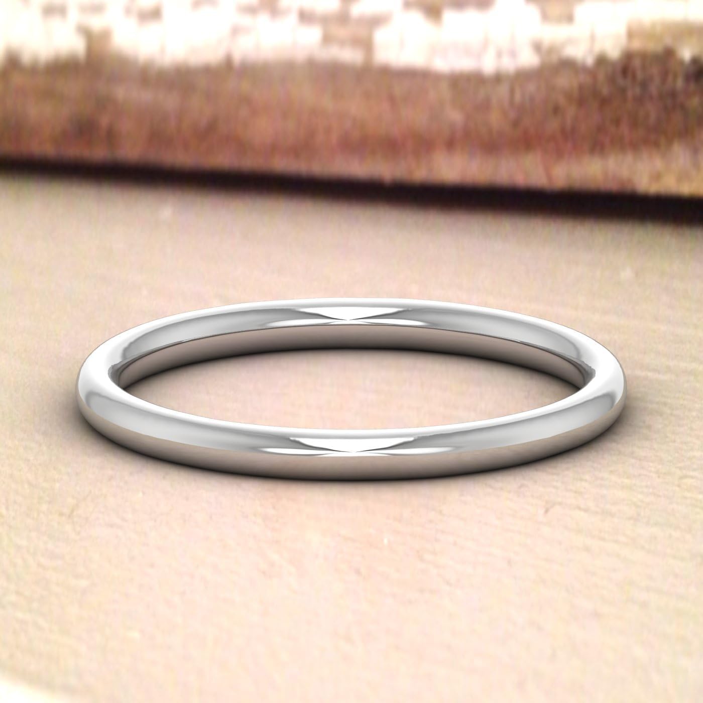 14K Gold 2mm Plain Wedding Band