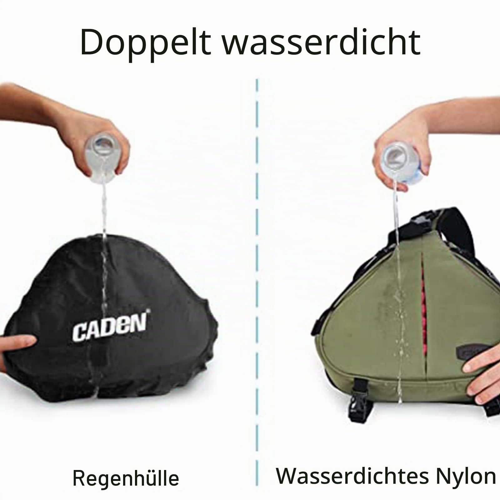 CADeN Kameratasche Canvas Umhängetasche mit abnehmbarem Einsatz Case Stoßfeste Kamera Messenger Bag