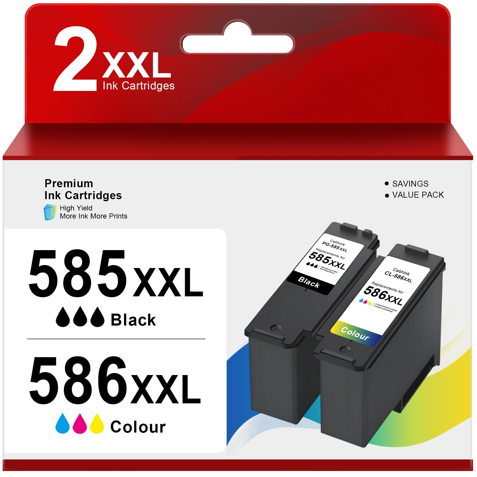 Cartucce PG-585 CL-586 XXL per Canon 585 586