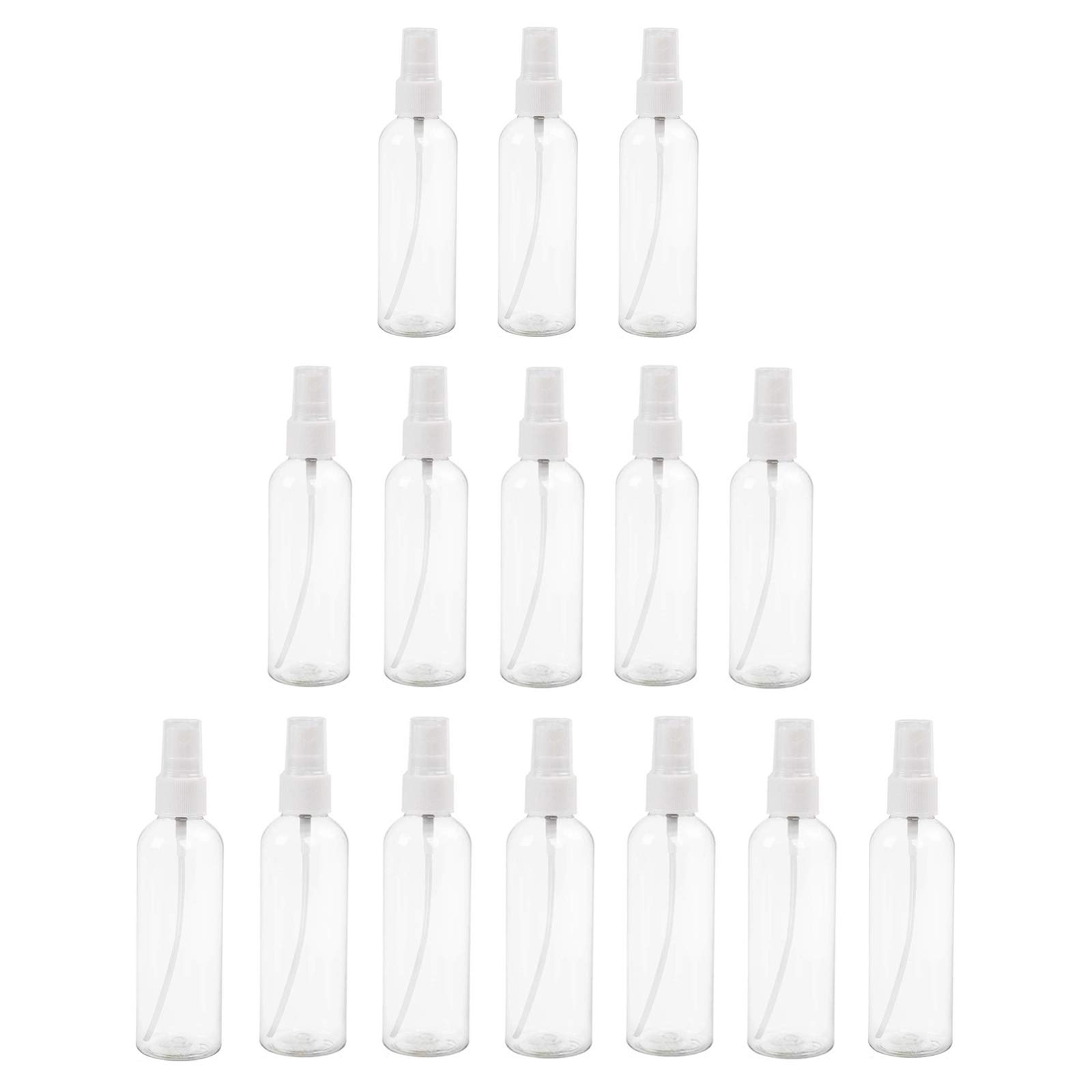 Spray Bottles,Travel Bottles Fine Mist Spray Bottles 3.4oz,Clear 100ml Plastic Small Spray Bottles For Hand Sanitizer,Cleaning Product, Perfume,Cosmetic,Empty Refillable Liquid Containers 15pack ?