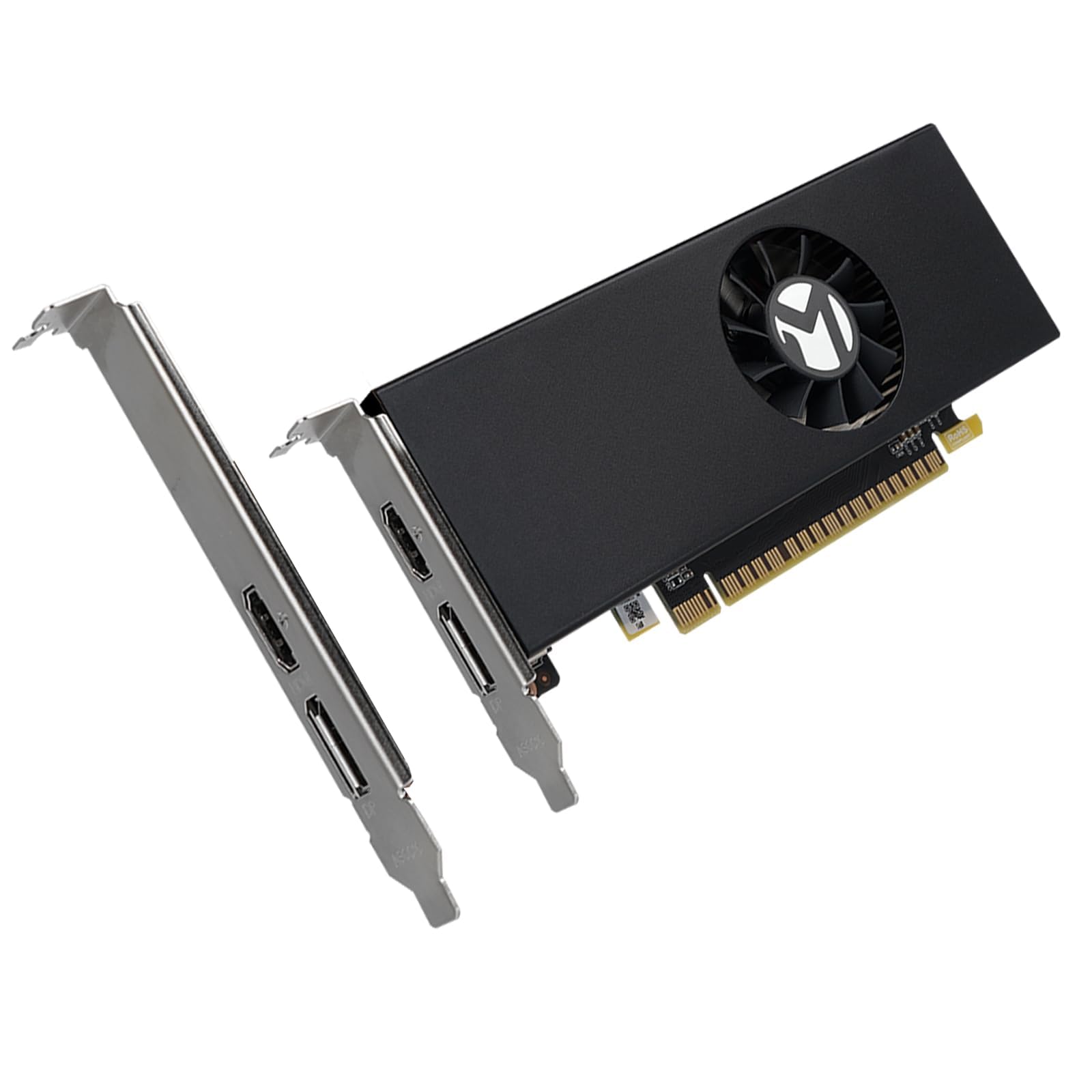 maxsun GEFORCE GTX 1050 - Tarjeta gráfica para videojuegos de perfil bajo de 4 GB, GDDR5, 128 bits, mini delgada, factor de forma pequeño, SSF, diseño de perfil bajo, DisplayPort, HDMI