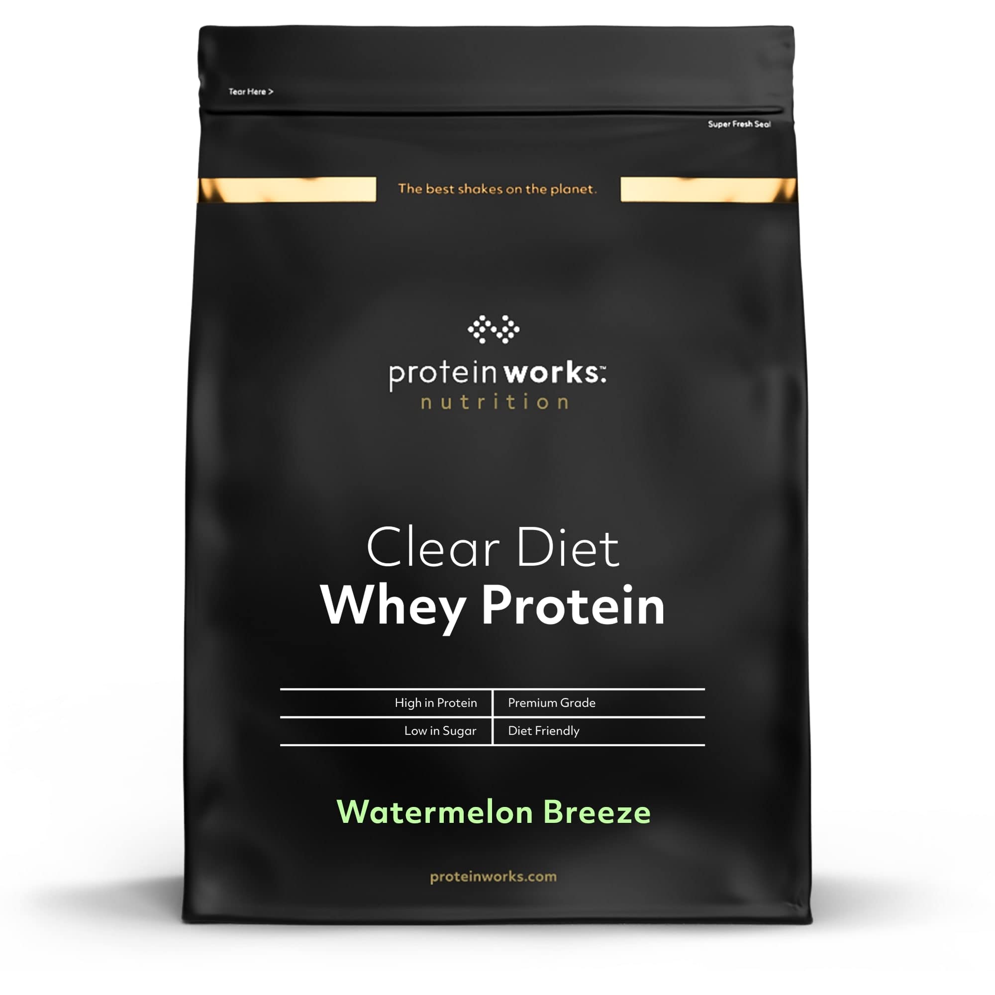 Protein Works - Clear Diet Whey Protein Isolate | Refreshing High Protein Shake | Zero Sugar & Fat | 82 Calories Per Shake | 20 Servings | Watermelon Breeze | 500g