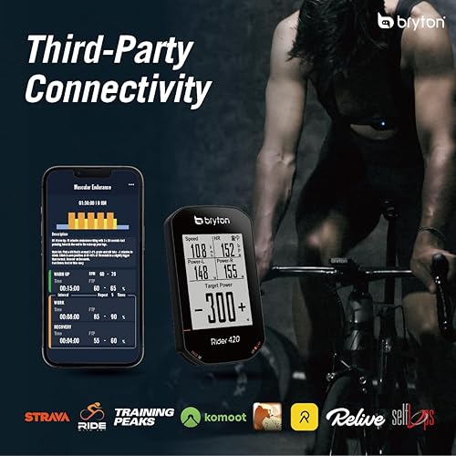 Miniatura 7 de Bryton Bryton Rider 420e - Computadora de ciclismo con GPS unisex, color negro, 83.9 x 49.9 x 16.9 pulgadas