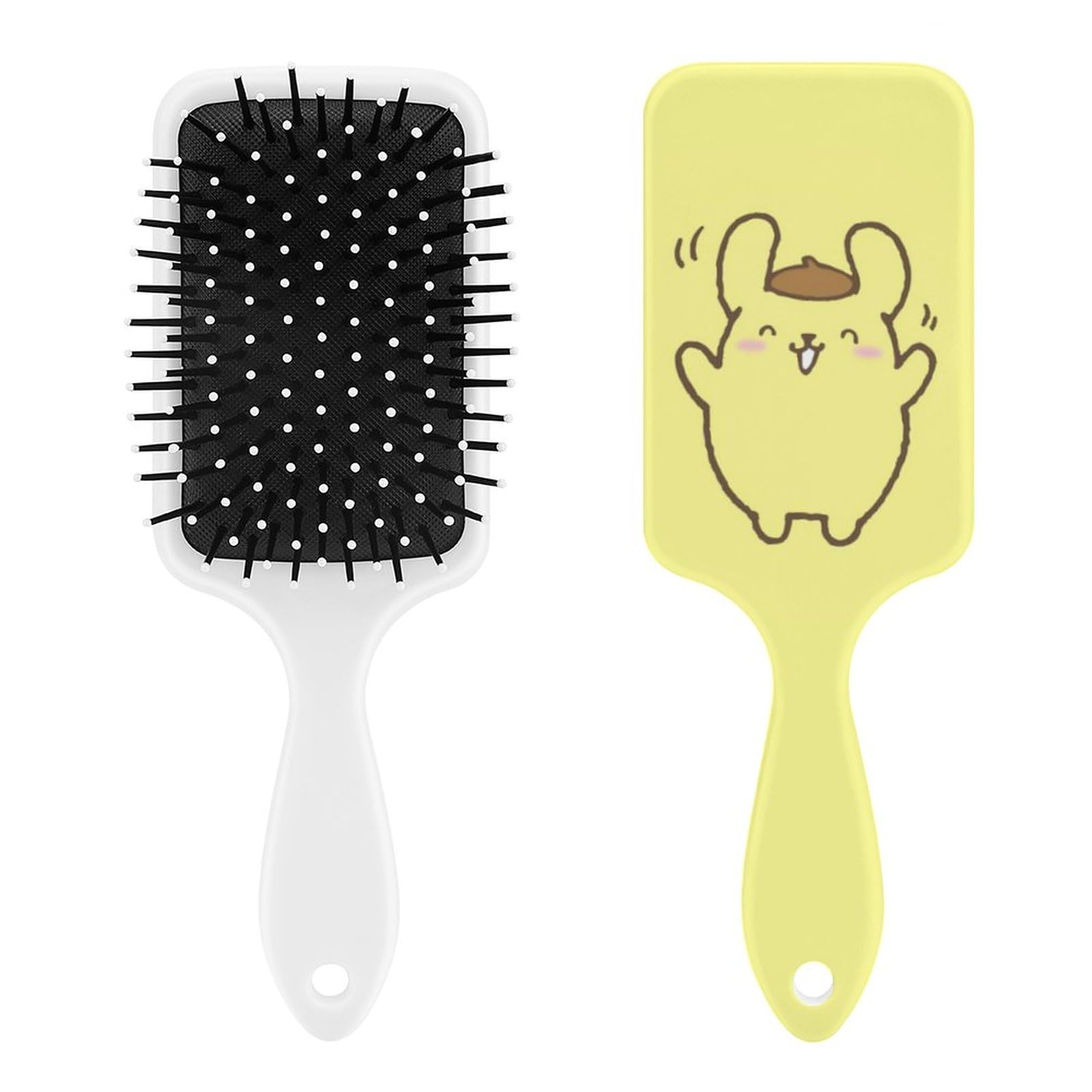 Amazon | ポムポムプリン パドルブラシ ヘアブラシ くし 絡まない 頭皮