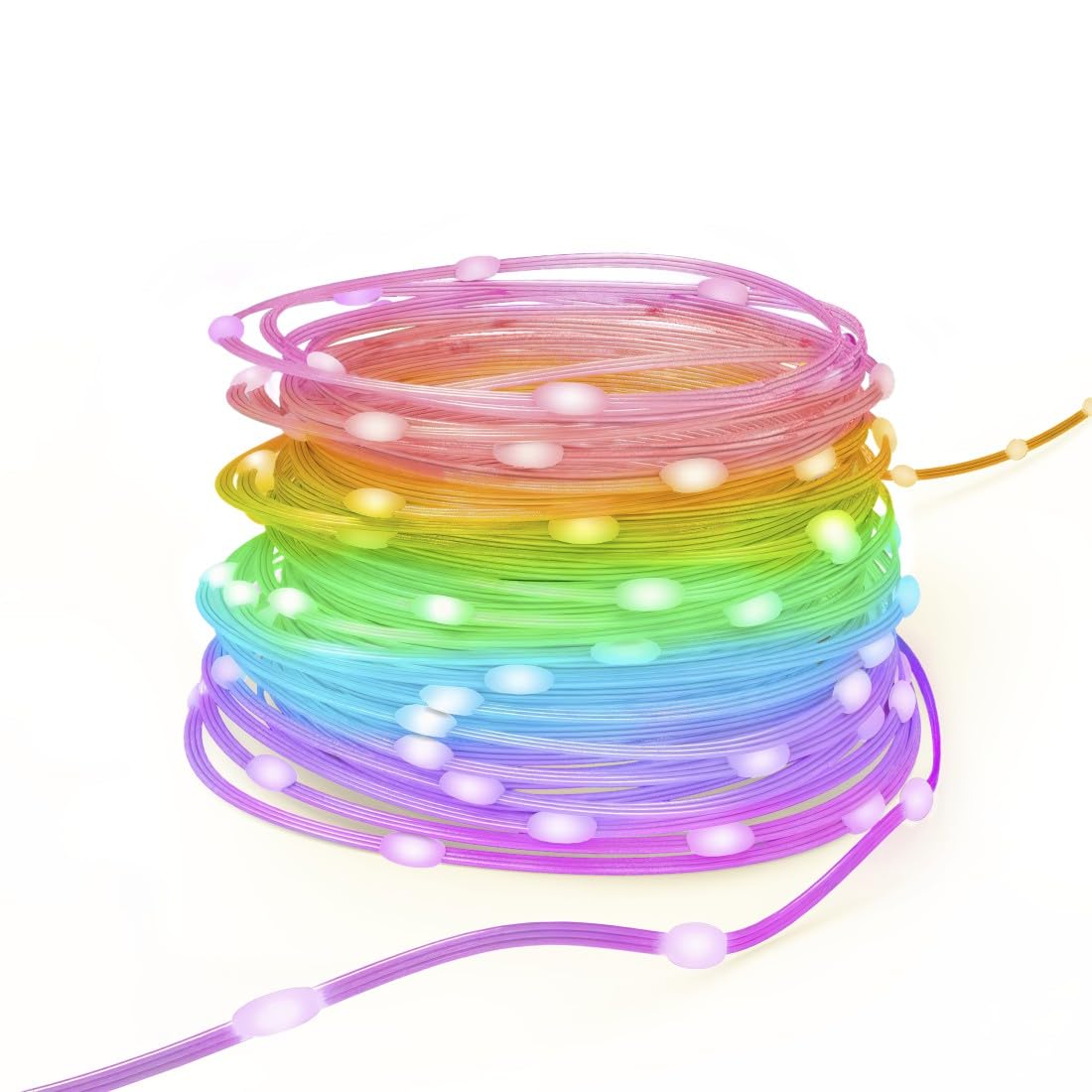 Hama Smart LED Fairy Lights (Wi-Fi, RVBIC, IP65, Outdoor, Voice Control Support Alexa, Google Assitant and Apple Siri, 100 x LED, 10 m), Multi-Colour
