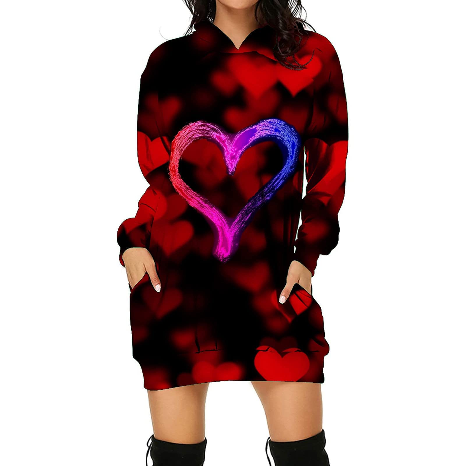 QITOHK Women's Mama Sweatshirts Autumn Clothes Christmas Prints Casual Comfort Tops Loose Hoodies & Sweatshirts, S-2XL