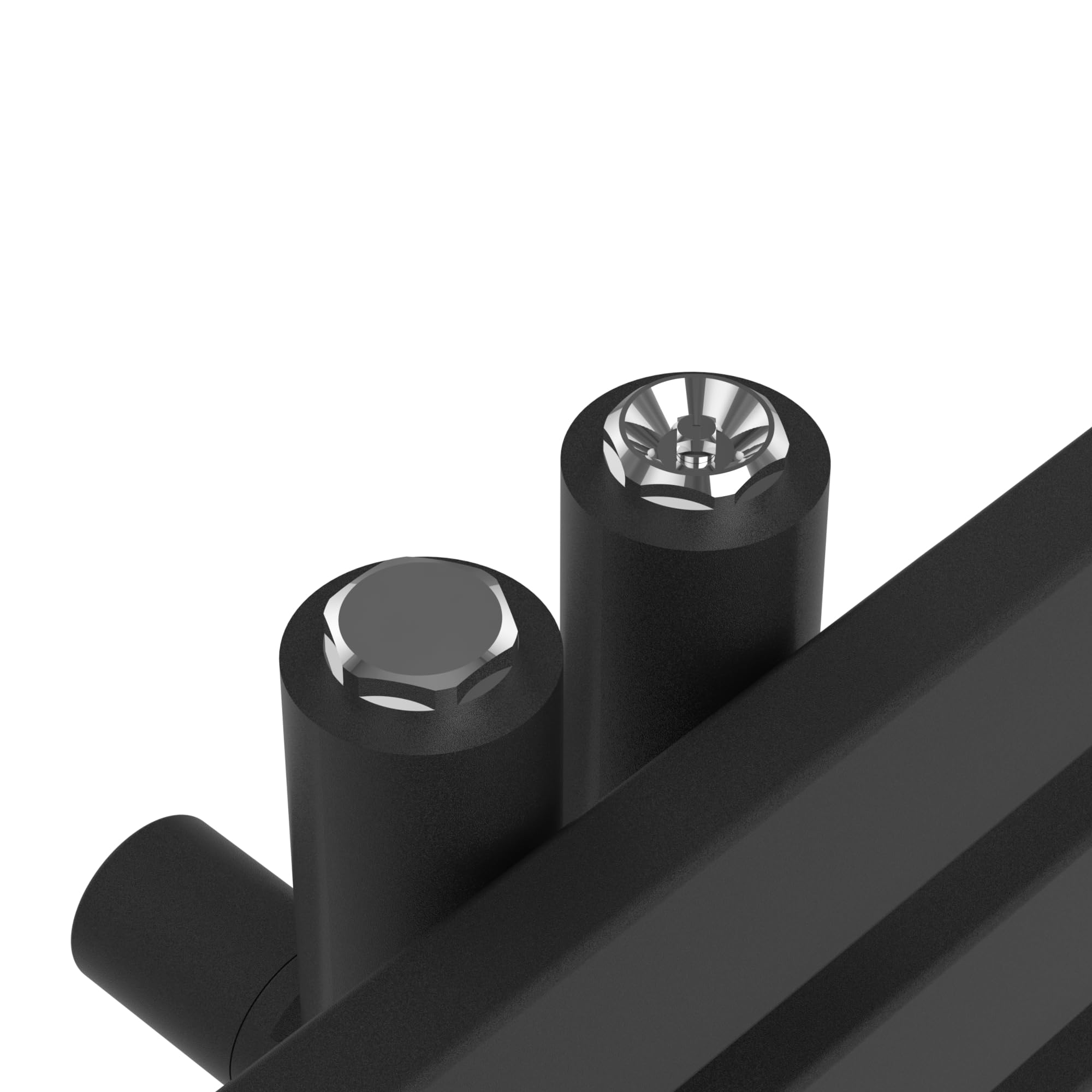 [neu.haus] Radiador Toallero de Pared Potencia 561 W Calor?fica Calentador de Toallas para Ba?o con 15 Lamas Conexi?n Inferior Modo Agua Caliente Acero 120x50 cm - Negro