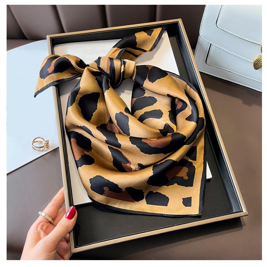 Aufeel Écharpe carrée 100 % pure soie de mûrier pour cheveux - 68,6 x 68,6 cm - Foulard en soie pour femme