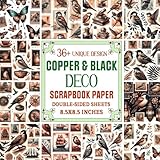 copper decorative balls  Copper & Black Deco Scrapbook Paper: Elegant Double-Sided Craft Paper Perfect for Mixed Media Collage & Paper Crafts