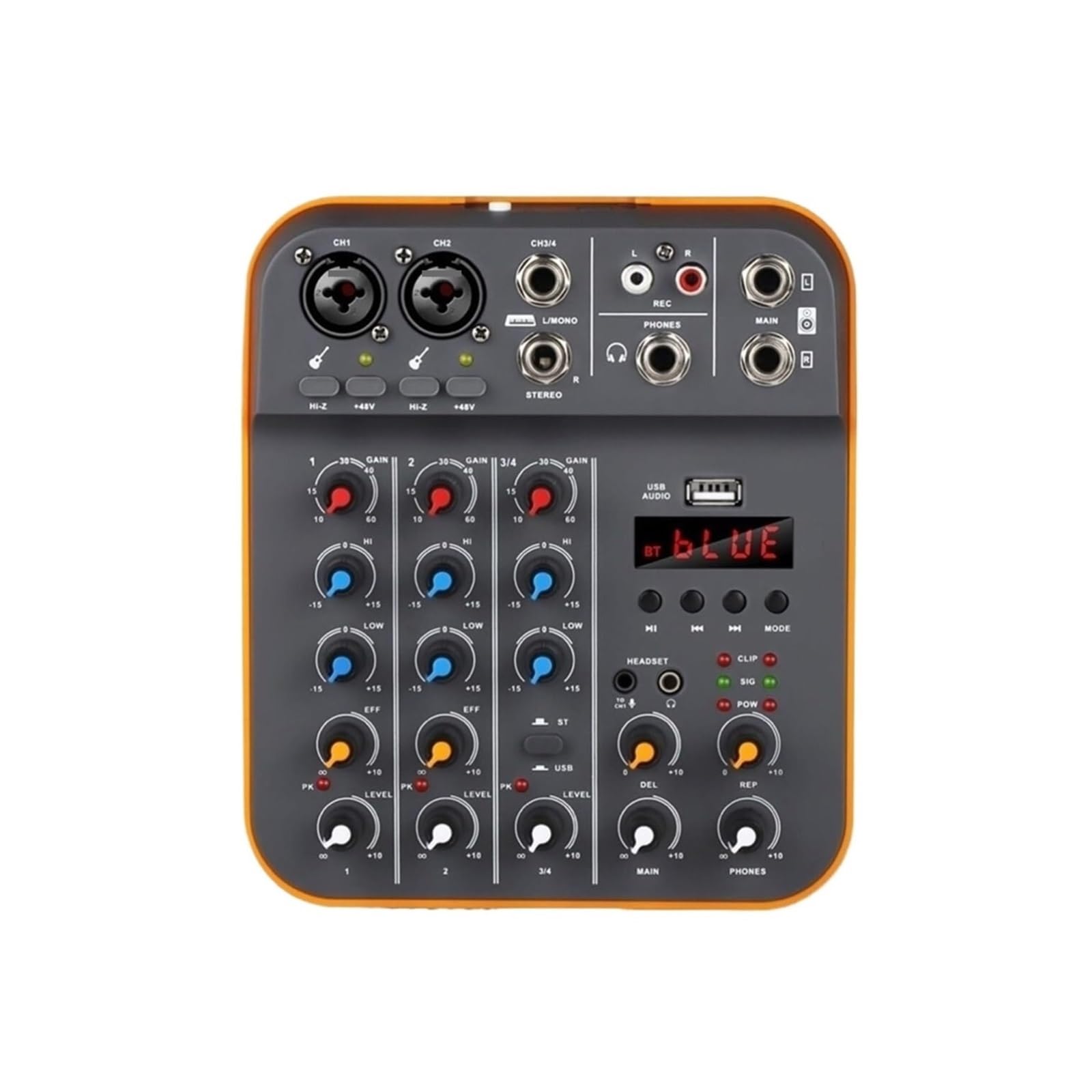 Mixer Audio, 2 Szt. 4-kanałowy Mikser Z Kartą Dźwiękową Reverb, Bluetooth