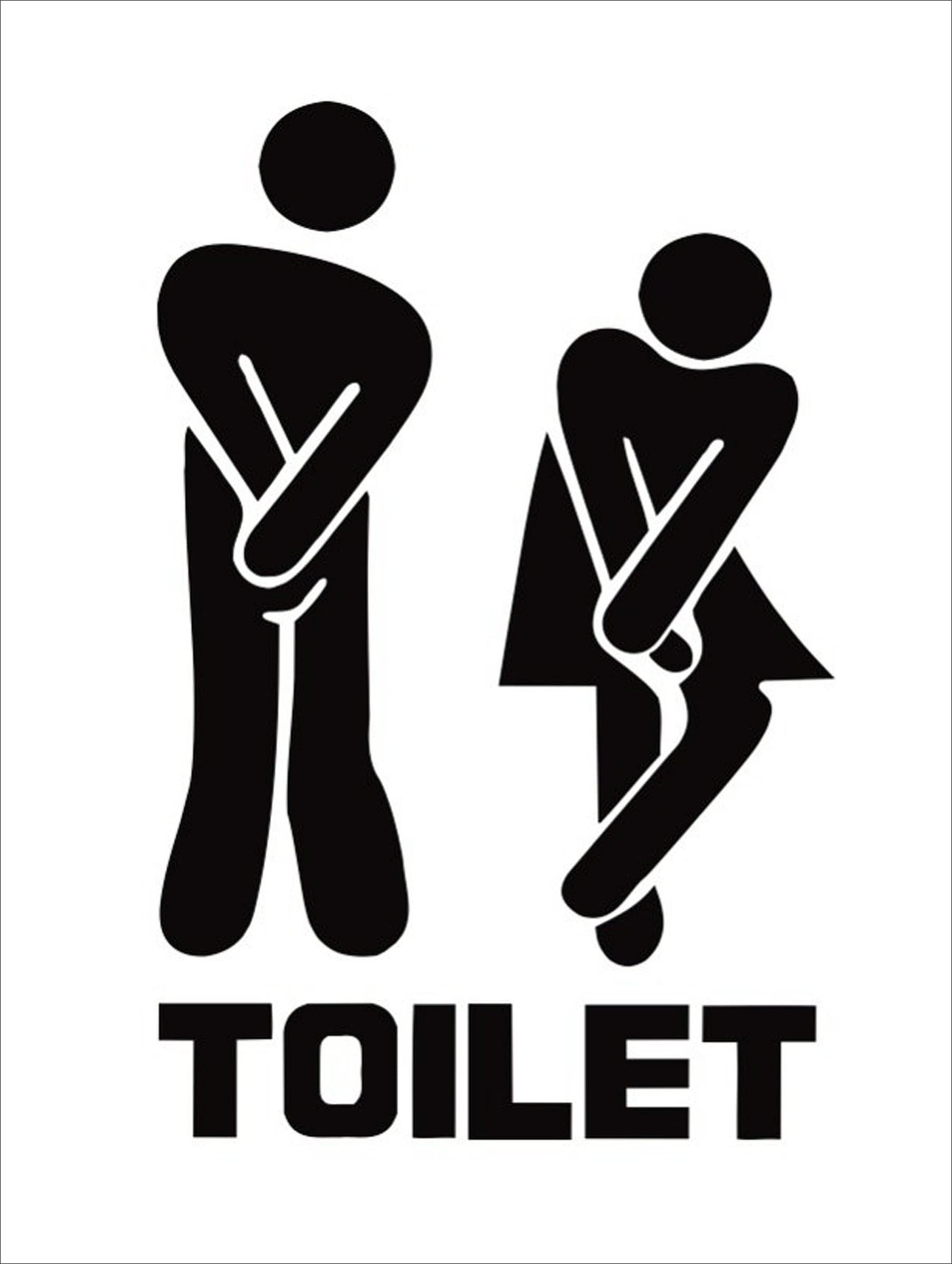 Shawprint Limited Mixed Colours Funny Toilet Sign Metal Tin Door Plaque Sign Novelty Gift (150Mm X 200Mm (6" X 8")