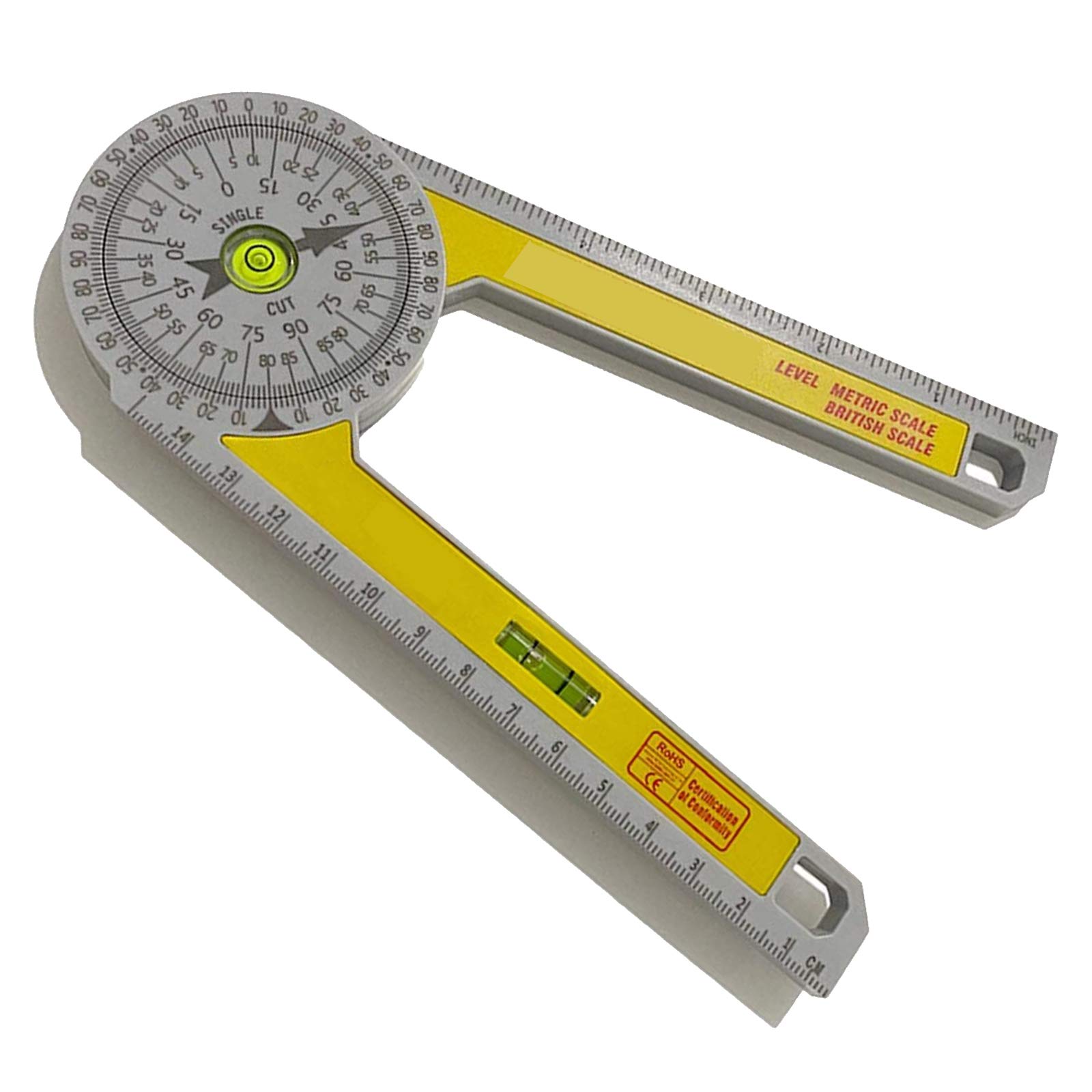 HADECOLL Aluminum Miter Saw Protractor, Digital Angle Finder Protractor, High Accuracy Miter Saw Protractor Rustproof Angle Finder Scale For Woodworking Construction Repairing