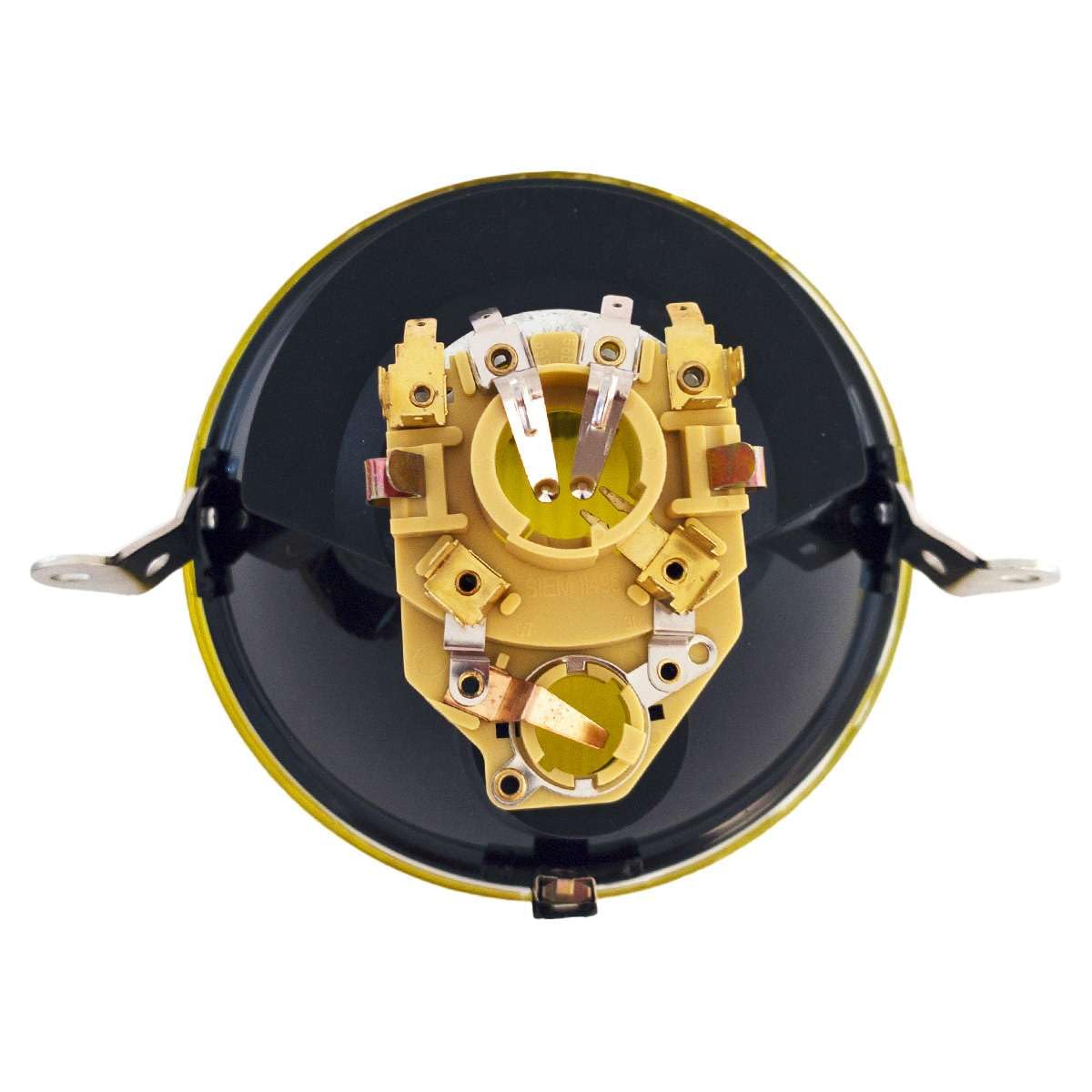 Fanale Anteriore Faro Compatibile con Vespa PX PE 125-150-200 Orig. Siem in Vetro Completo Giallo