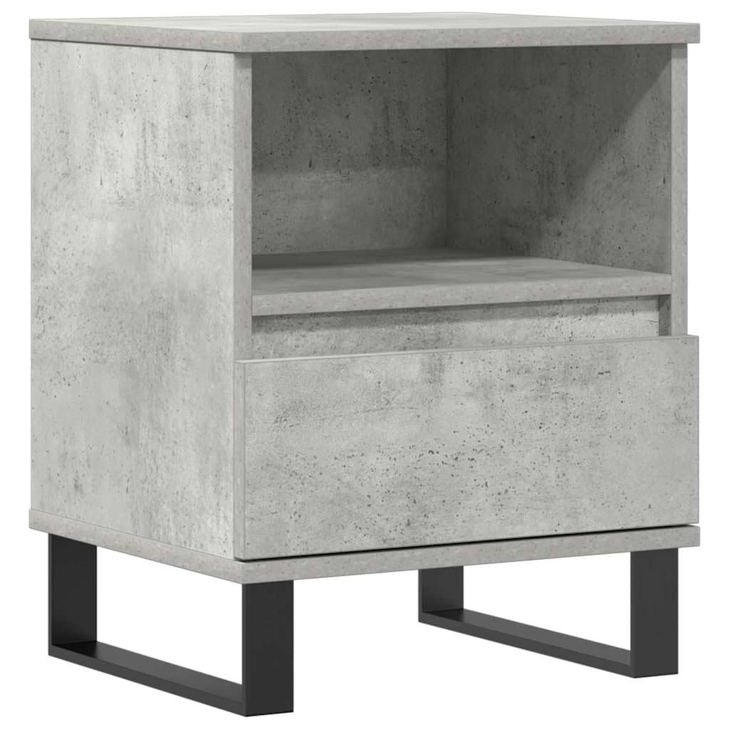 Eleganter Nachttisch mit Schublade und Fach aus langlebigem Holzwerkstoff und Metallbeinen für Stauraum und Stabilität, ideal für Wohnzimmer und Schlafzimmer