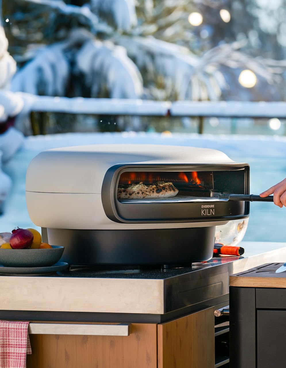 Everdure KILN R Series 2-Burner Gas Pizza Oven - 16” Restaurant Quality Pizza in Under 2 Minutes - Backyard, Portable Pizza Oven for Families & Pizza Enthusiasts, Cooks More Than Pizza, Stone