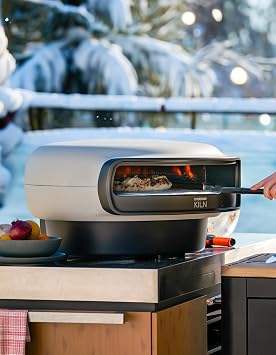 Everdure KILN R Series 2-Burner Gas Pizza Oven - 16 Restaurant Quality Pizza in Under 2 Minutes - Backyard, Portable Pizza Oven for Families & Pizza Enthusiasts, Cooks More Than Pizza, Stone