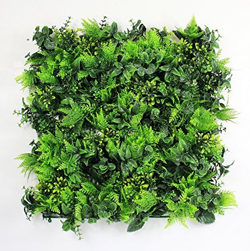 ULAND Artificial Topiary Hedges Panels, Plastic Faux Shrubs Fence Mat, Greenery Wall Backdrop Decor, Garden Privacy Screen Fence, Pack of 6pcs 20"x20"