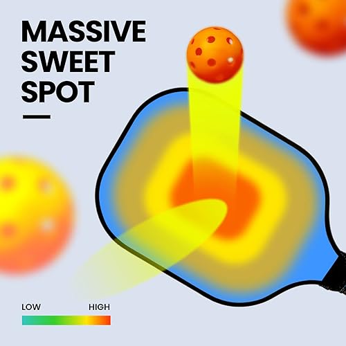 Miniatura 3 de Pickleball Paddle USAPA Approved Pickle Ball Paddle Carbon Fiber Pickleball Set with Paddle Cover, Lightweight Graphite Pickleball Paddles