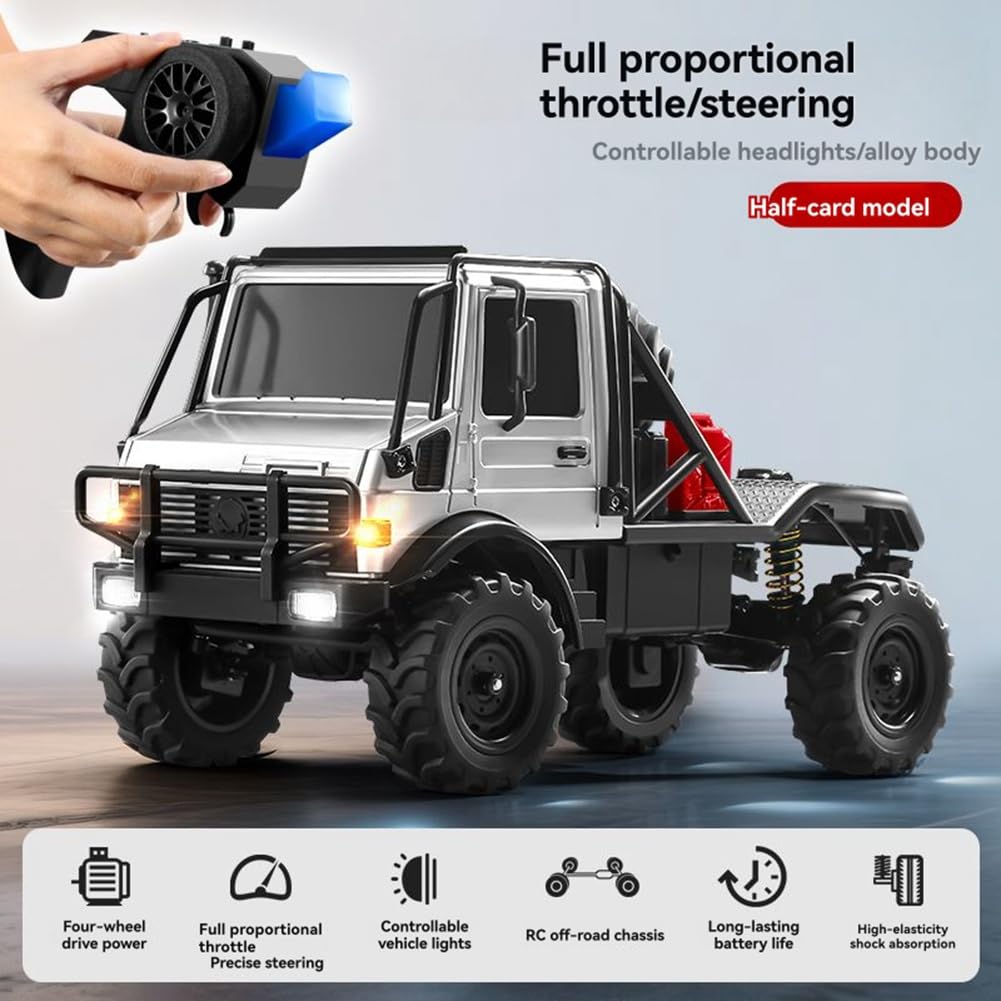 MN333 U4000 RC Car 1/18 Scala 4WD Fuoristrada Climber con Parte Anteriore in Metallo e Luci di Simulazione Veicolo Elettrico Modello Telecomandato B