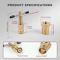 Vista 8 de CMTOOL Herramienta extractor de manga de compresión, diseño de cabeza hexagonal mejorada, herramienta de fontanería extractor de virola herramienta