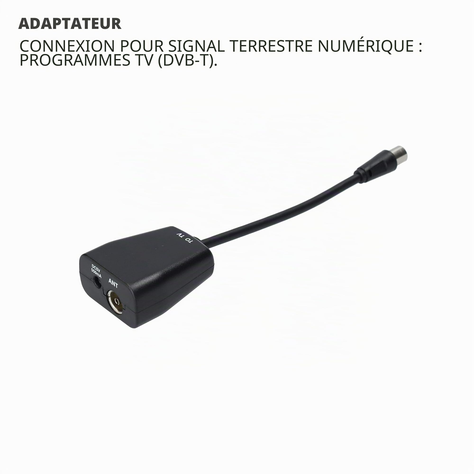 TM Electron TMANT015 Antenne TV d'intérieur ou d'extérieur avec amplificateur intégré 40 DB, Ultra compacte, Orientation 360°, Montage Mural ou mât et résistante aux intempéries